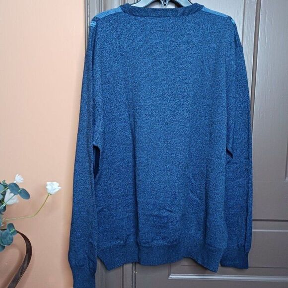 Montechiaro Men's size L Blue Motif Made in Italy Sweater - Picture 3 of 10
